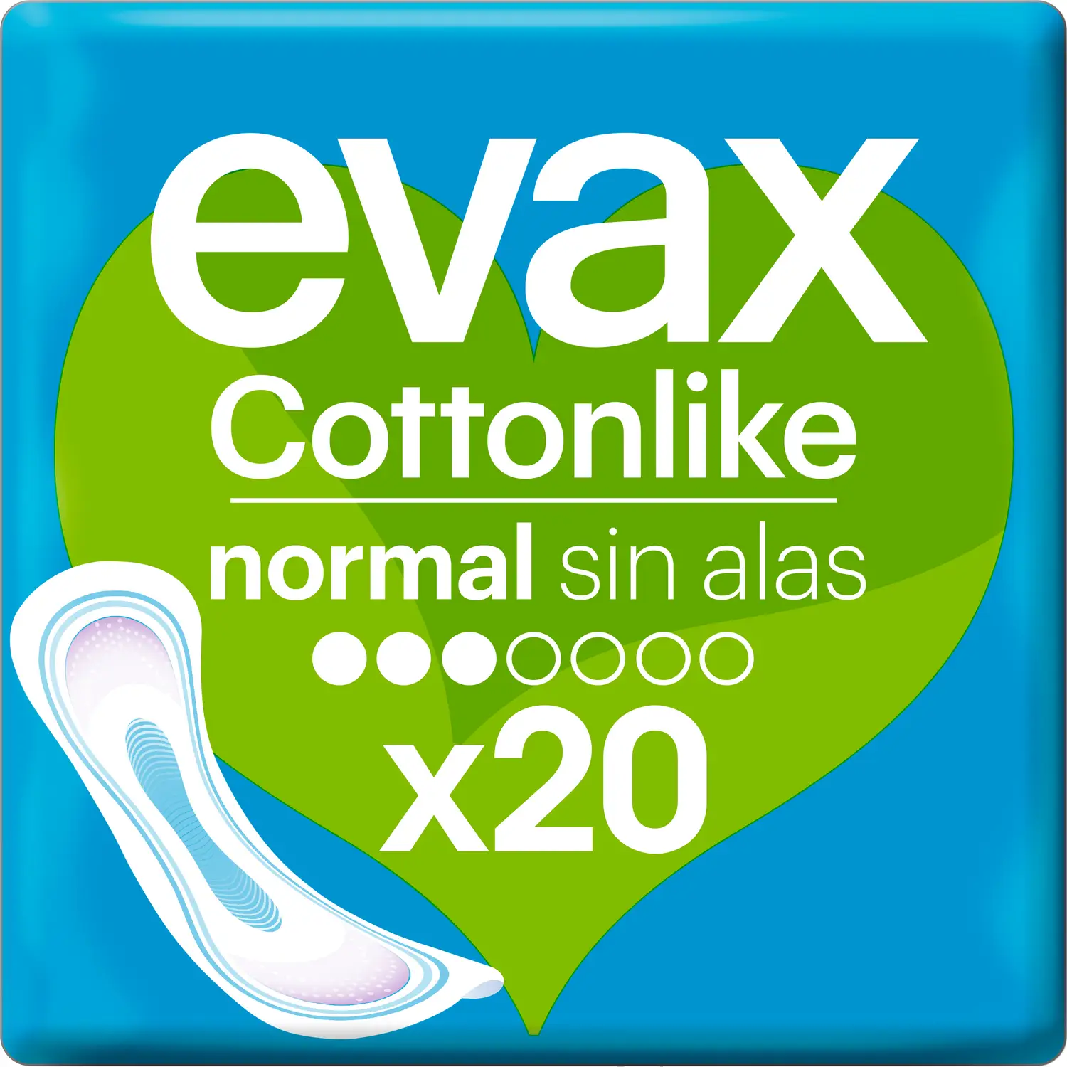 Evax Cottonlike normal pad sans ailes 20 Unités