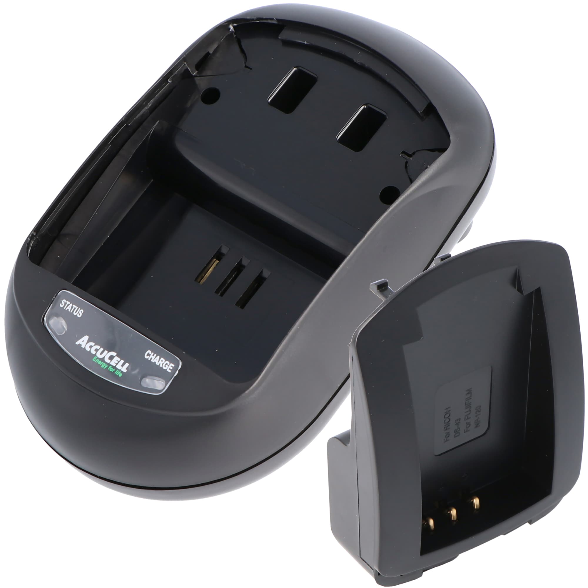 Chargeur AccuCell adaptable sur Fuji NP-120, FinePix 603, DB-L50