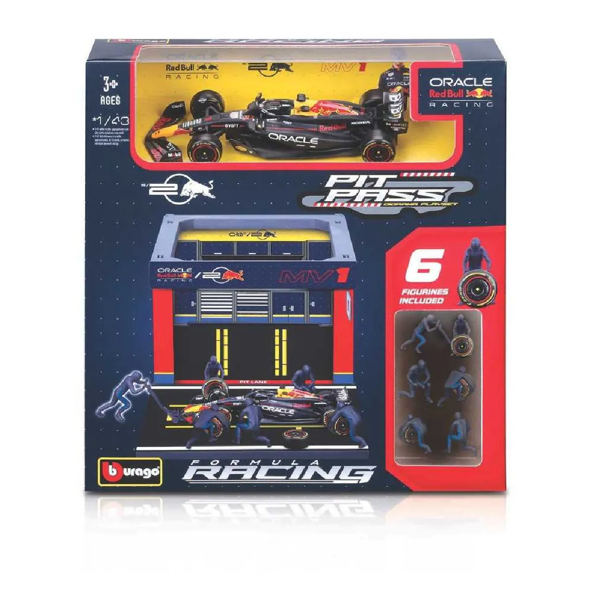 Pit Pass MV1 Playset 1/43 Formule 1 Red Bull 6 figurines