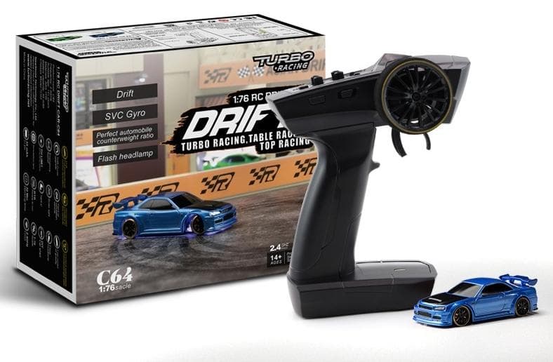 Micro Drift Bleu 1/76 Turbo Racing